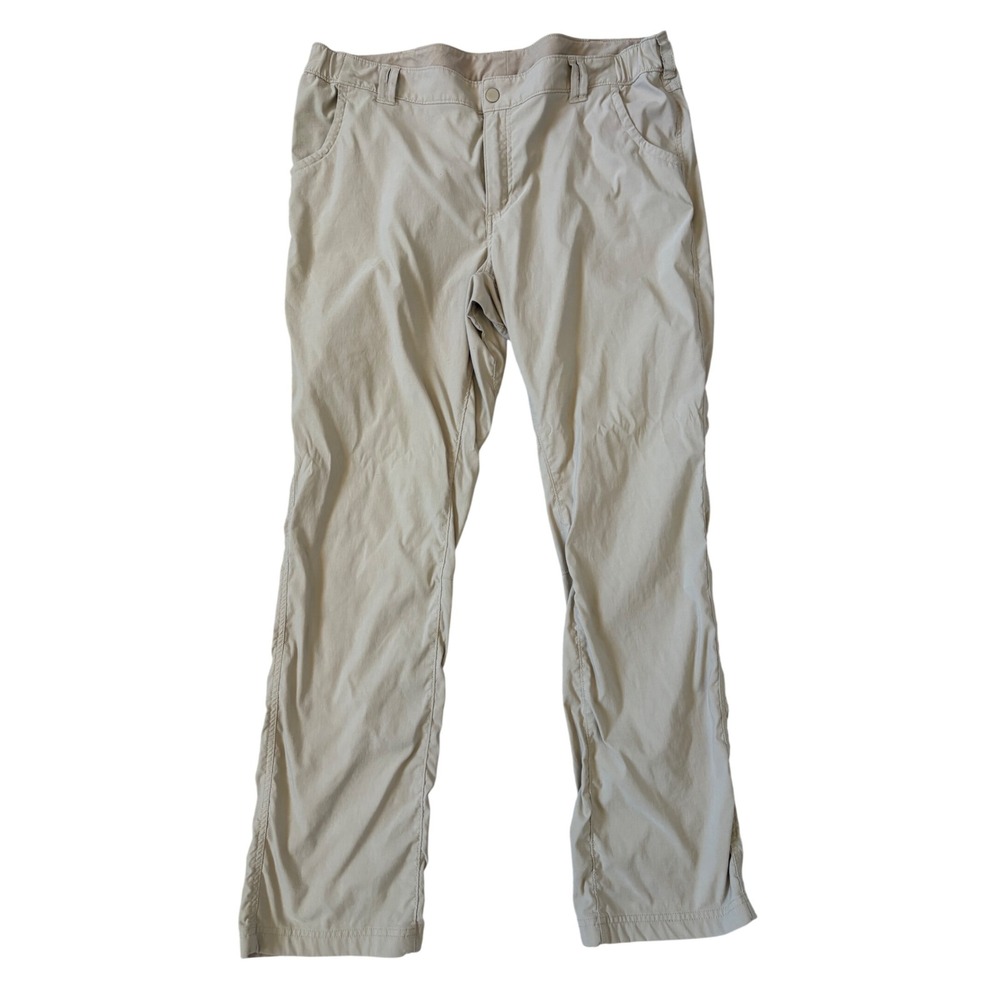 Duluth Trading Co Dry on the Fly Tan Khaki Hiking Pants Womens 18x33 Stretch